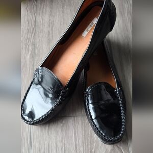 Geox Respira Women's Italian Patent LeatherShoes Loafers Slip On Size 39/US 8.5